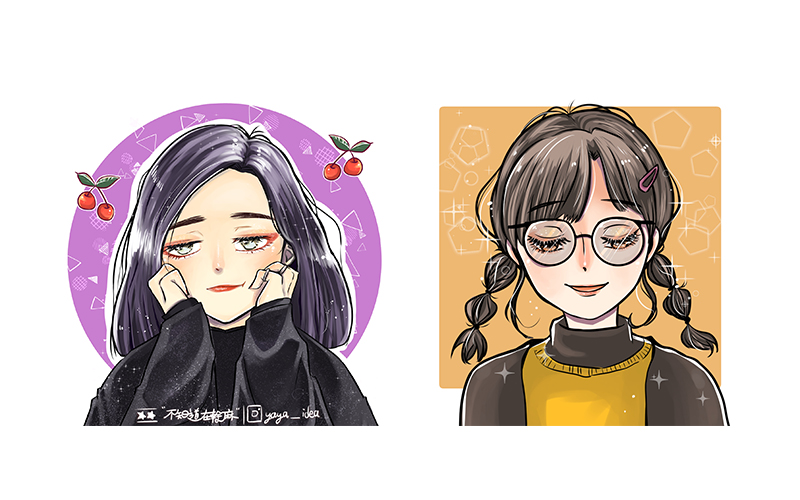 單人頭貼插畫